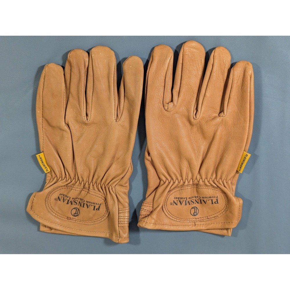 Plainsman Premium Cabretta Leather Work Gloves Tan Large